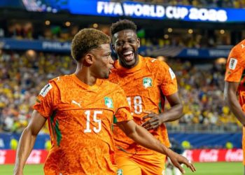 Amad Diallo et Ibrahim Sangaré. Source photo : page de l'Equipe Nationale de Football Côte d'Ivoire sur Facebook